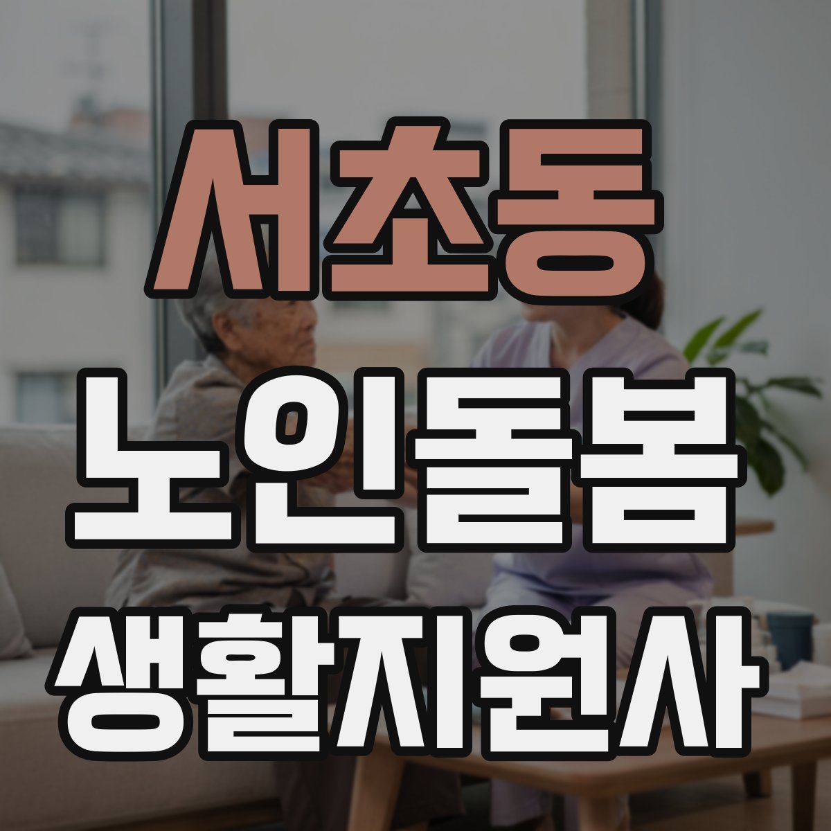 서초동 노인돌봄생활지원사 자격증