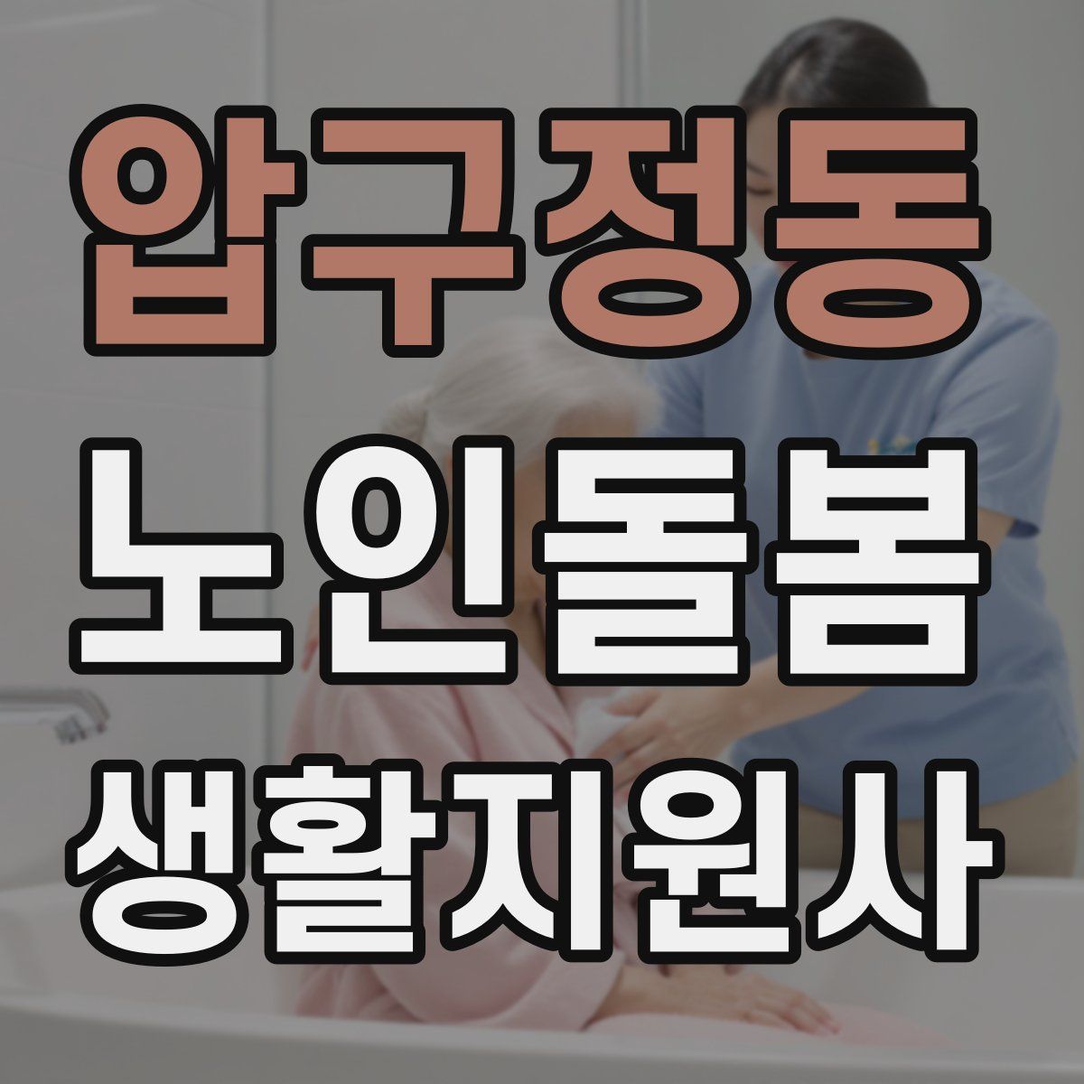 압구정동 노인돌봄생활지원사 자격증