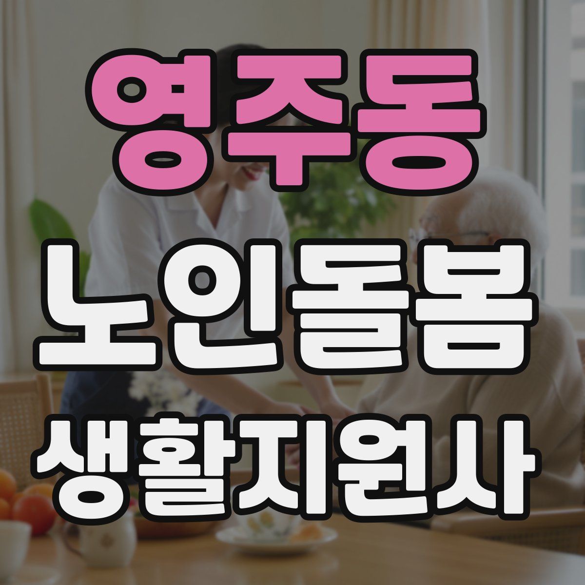 영주동 노인돌봄생활지원사 자격증