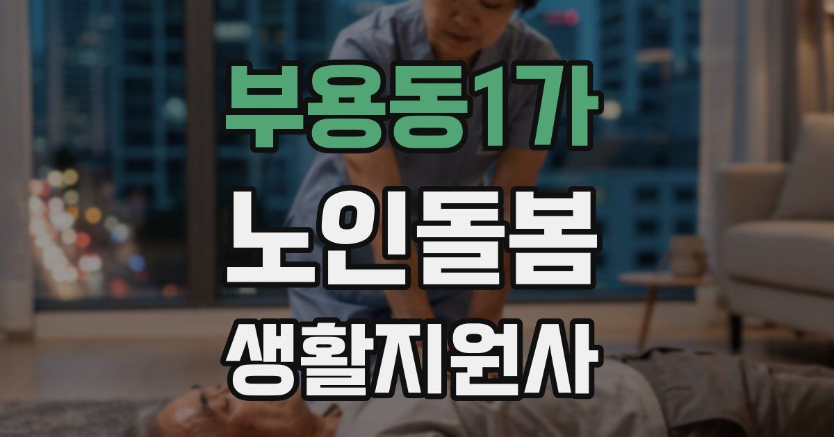 부용동1가 노인돌봄생활지원사 자격증