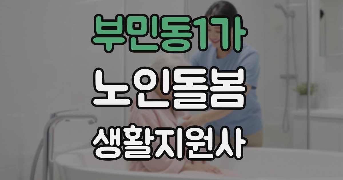 부민동1가 노인돌봄생활지원사 자격증