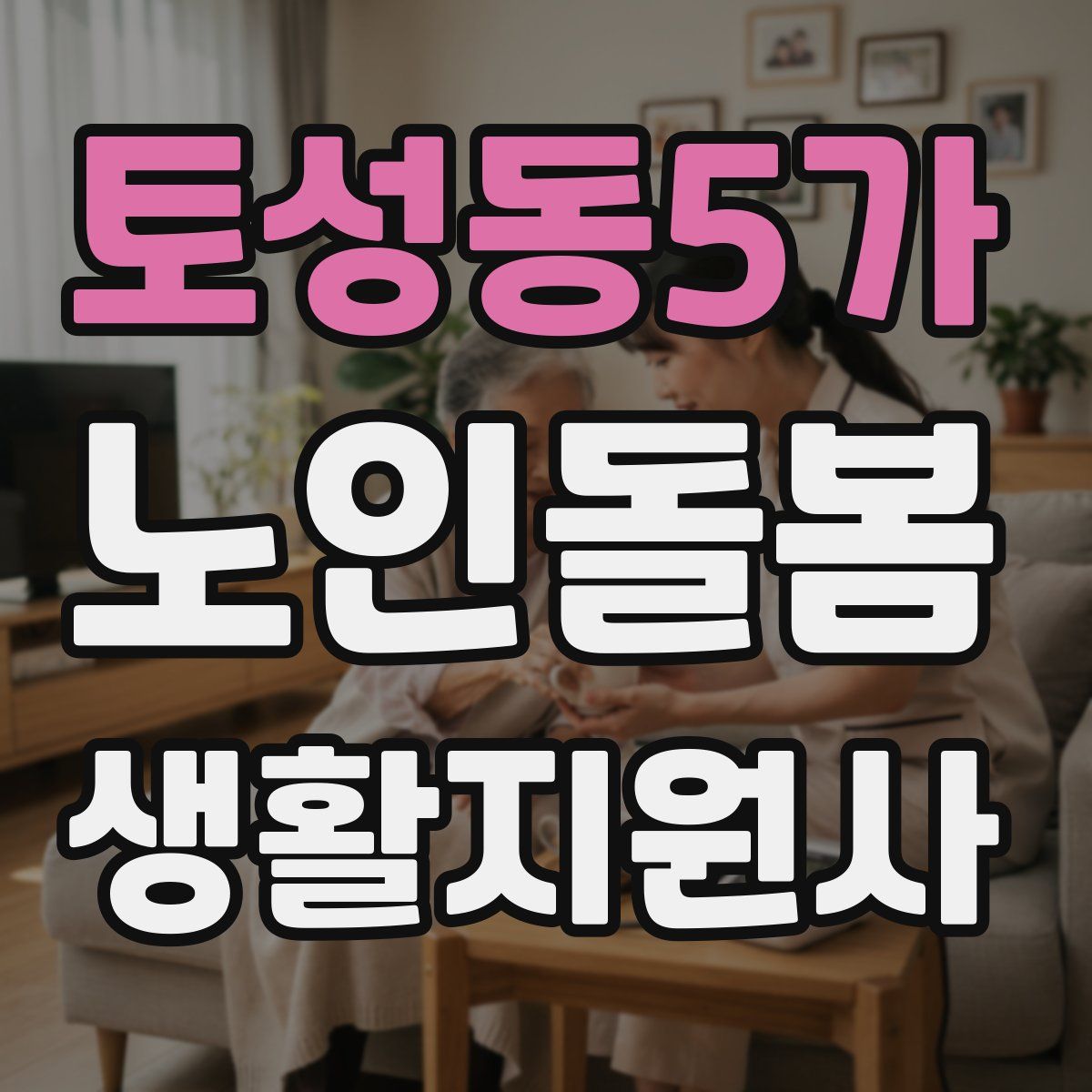 토성동5가 노인돌봄생활지원사 자격증