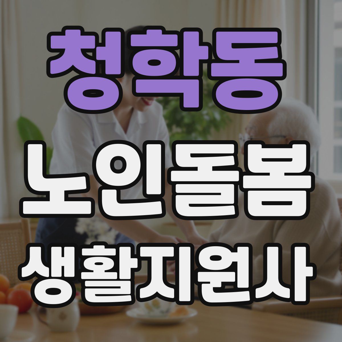 청학동 노인돌봄생활지원사 자격증