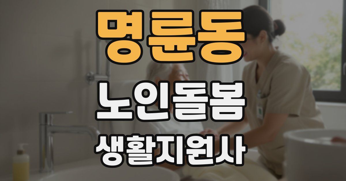 명륜동 노인돌봄생활지원사 자격증