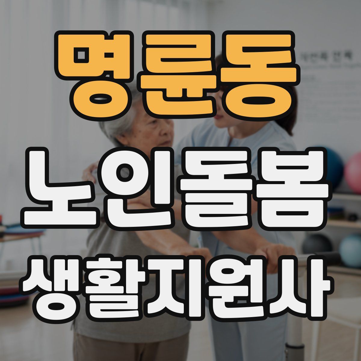 명륜동 노인돌봄생활지원사 자격증