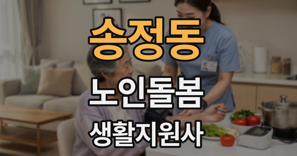 송정동 노인돌봄생활지원사 자격증