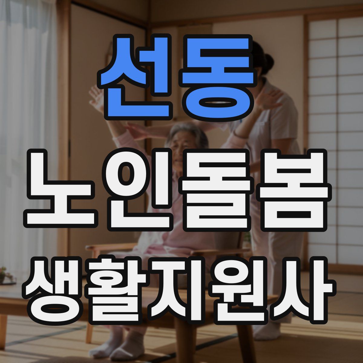 선동 노인돌봄생활지원사 자격증
