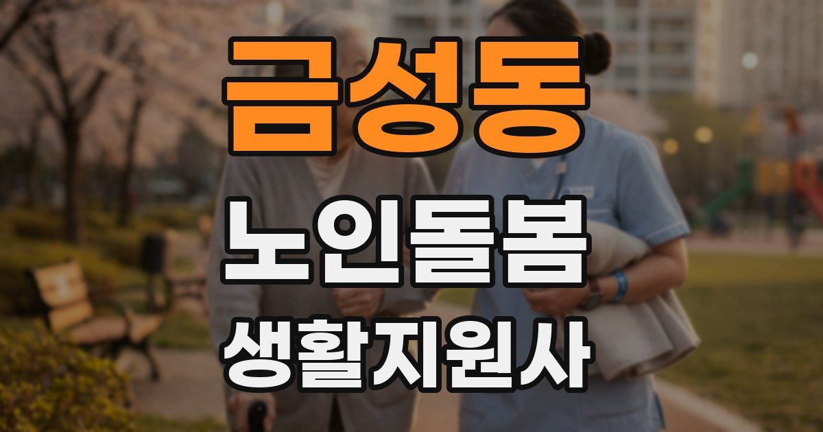 금성동 노인돌봄생활지원사 자격증