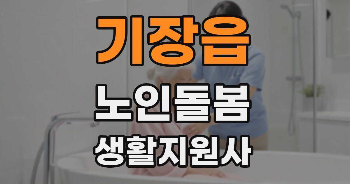 기장읍 노인돌봄생활지원사 자격증