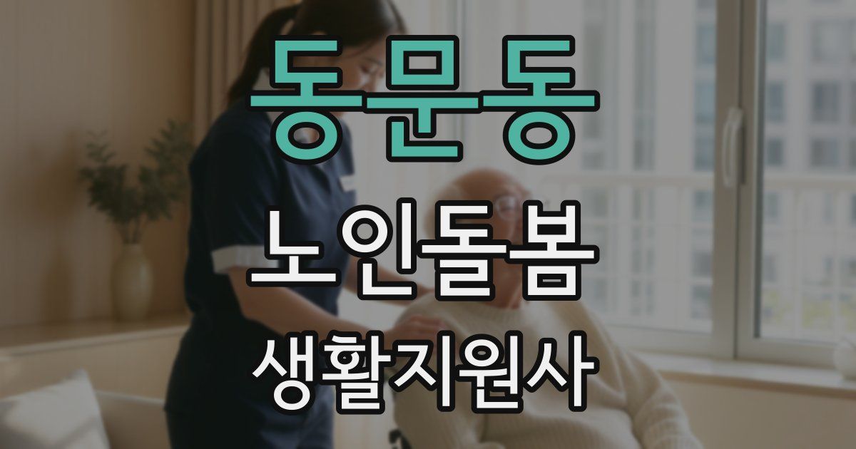 동문동 노인돌봄생활지원사 자격증