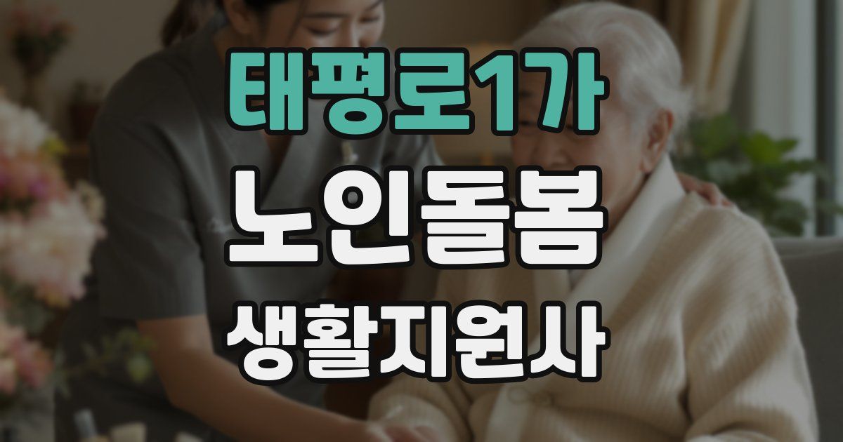 태평로1가 노인돌봄생활지원사 자격증