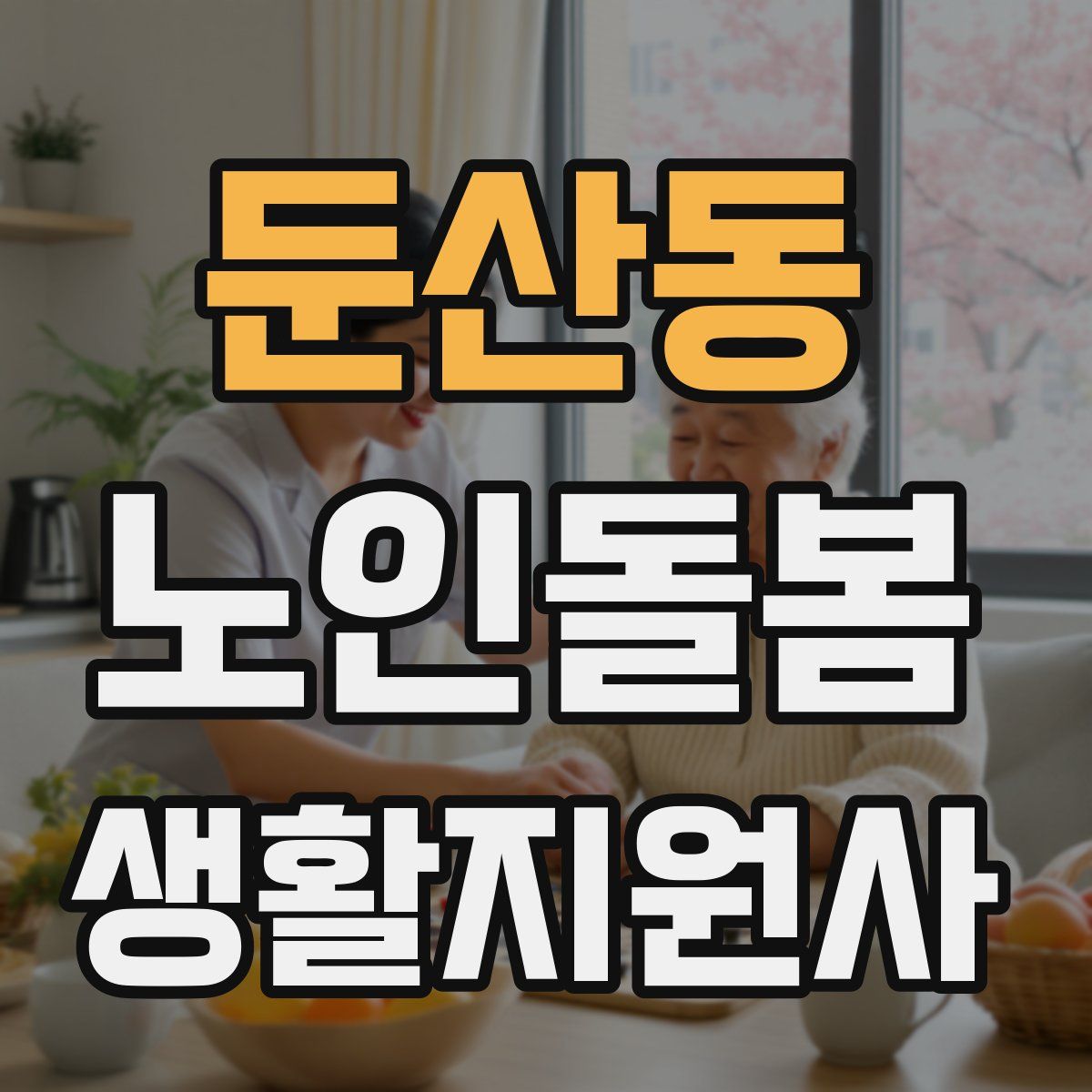 둔산동 노인돌봄생활지원사 자격증