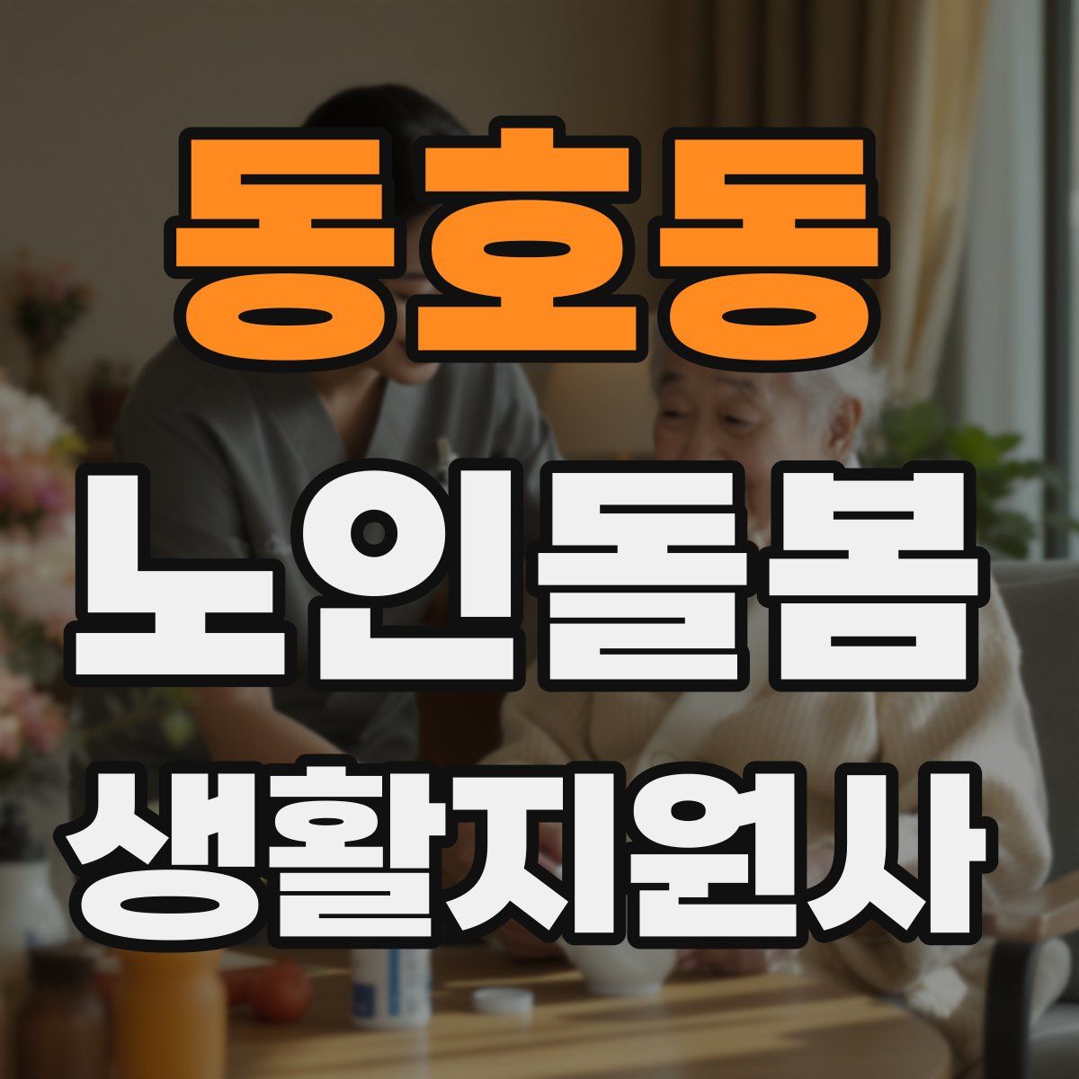 동호동 노인돌봄생활지원사 자격증