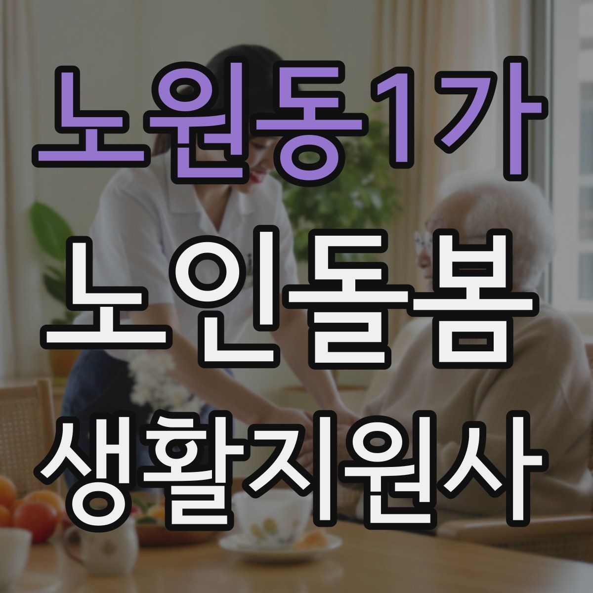 노원동1가 노인돌봄생활지원사 자격증