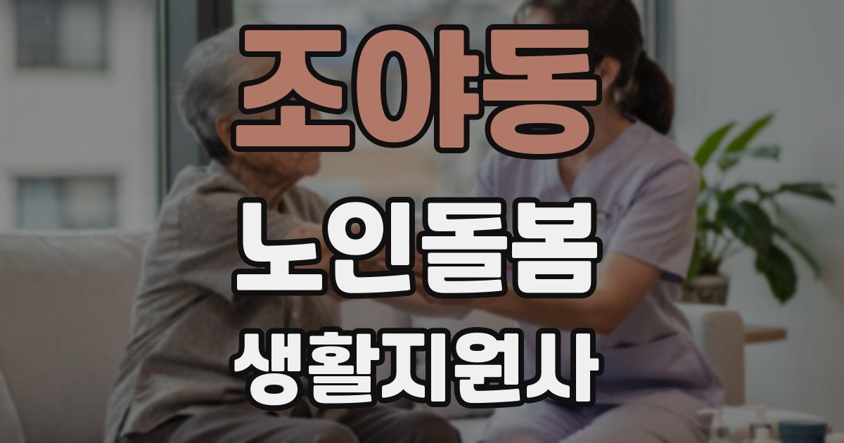 조야동 노인돌봄생활지원사 자격증