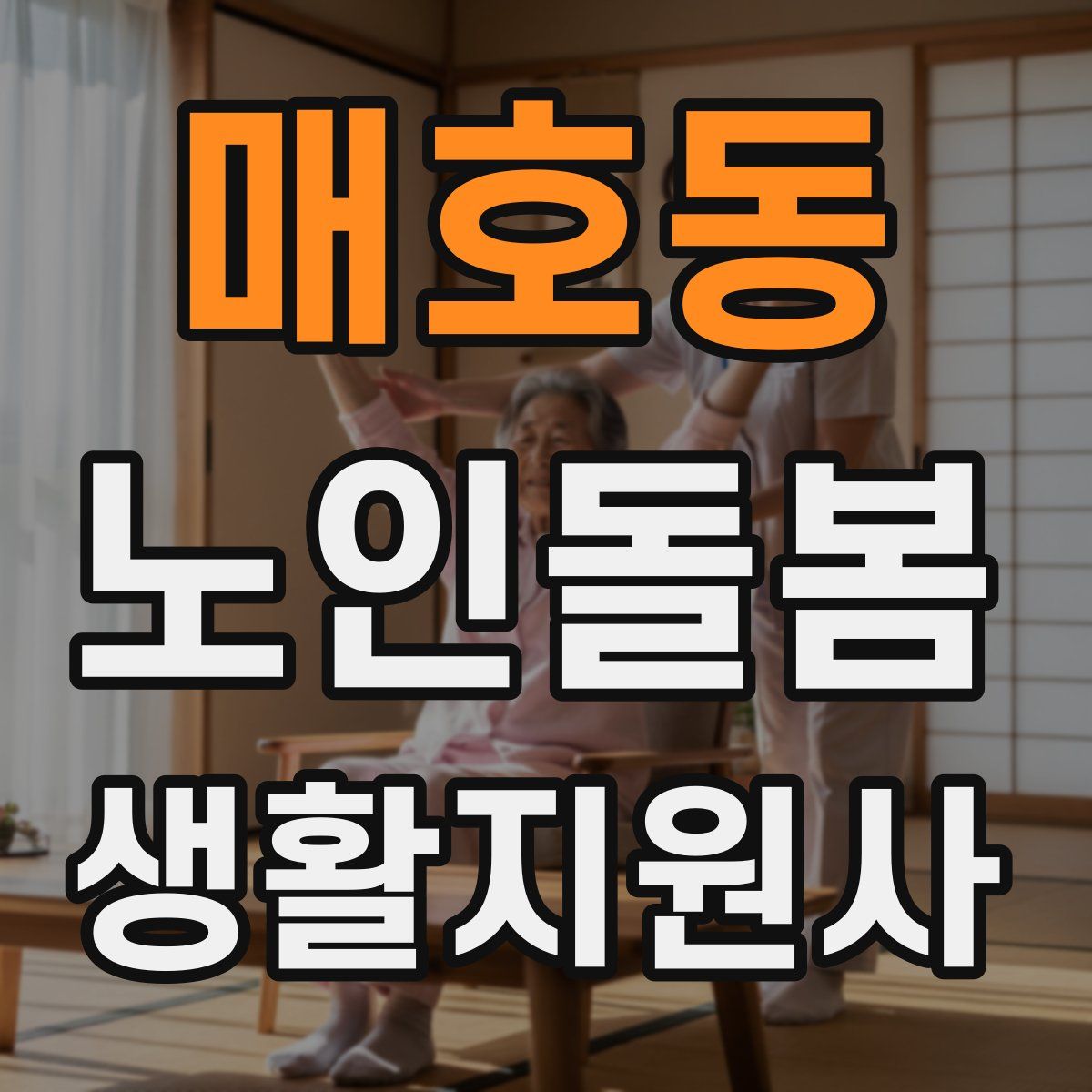 매호동 노인돌봄생활지원사 자격증