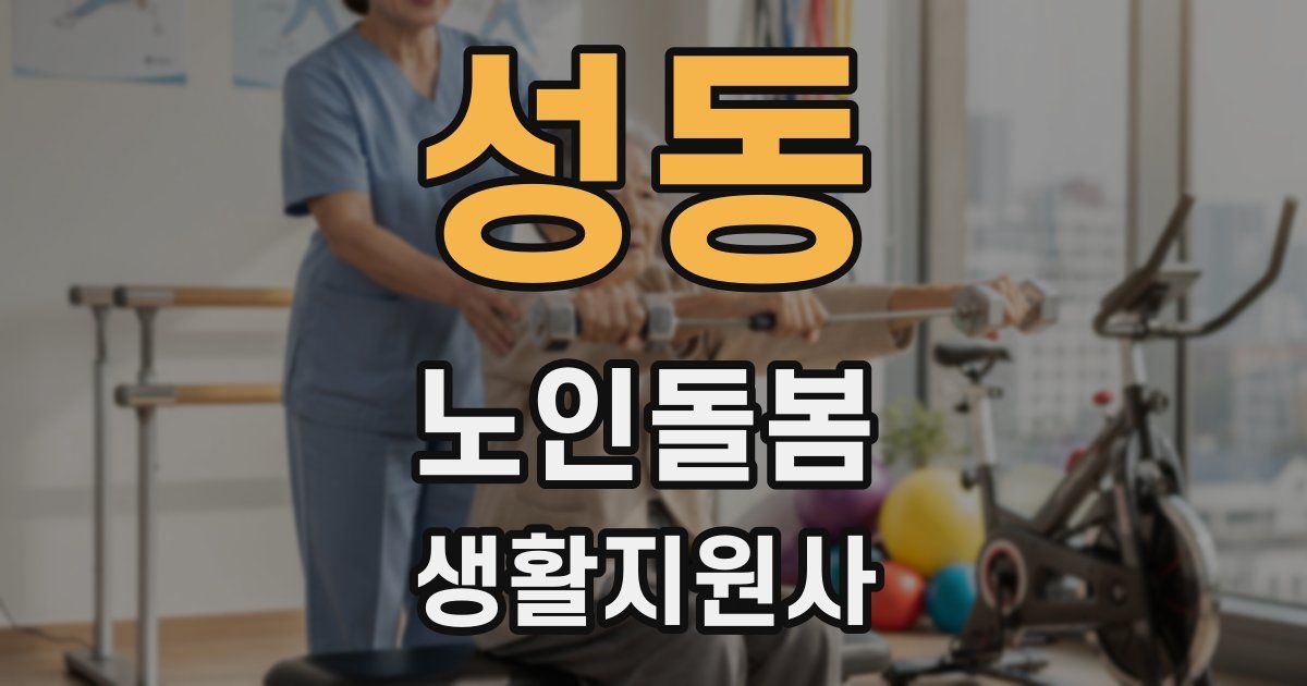 성동 노인돌봄생활지원사 자격증