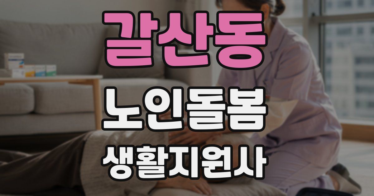 갈산동 노인돌봄생활지원사 자격증