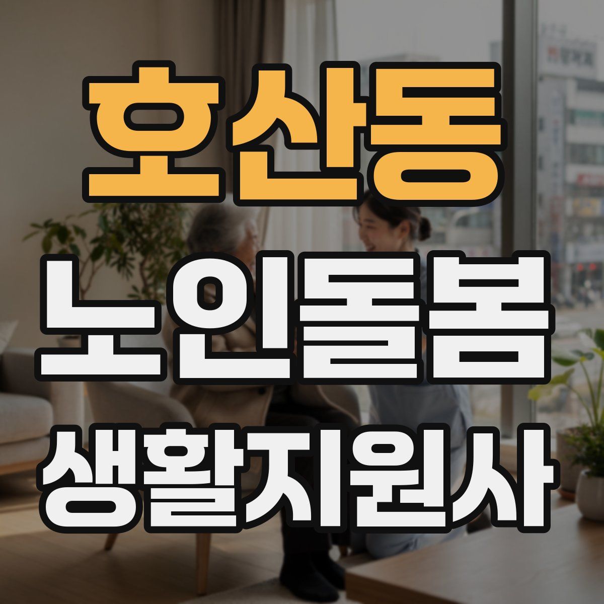 호산동 노인돌봄생활지원사 자격증