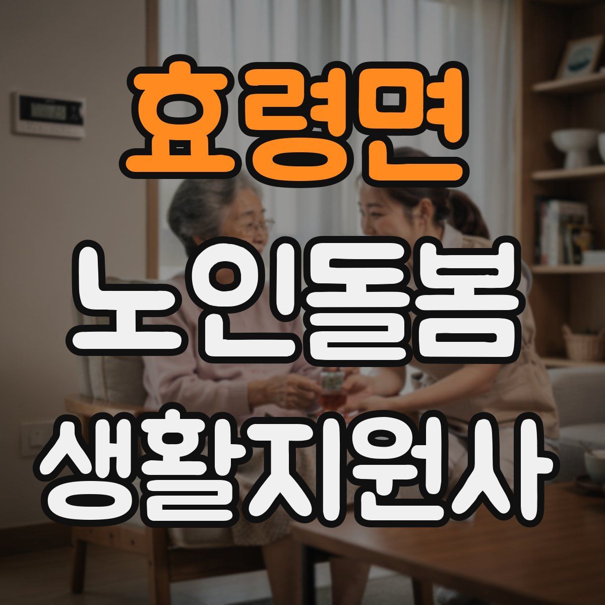 효령면 노인돌봄생활지원사 자격증