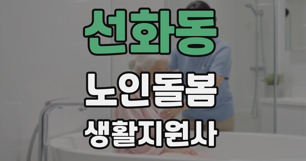 선화동 노인돌봄생활지원사 자격증