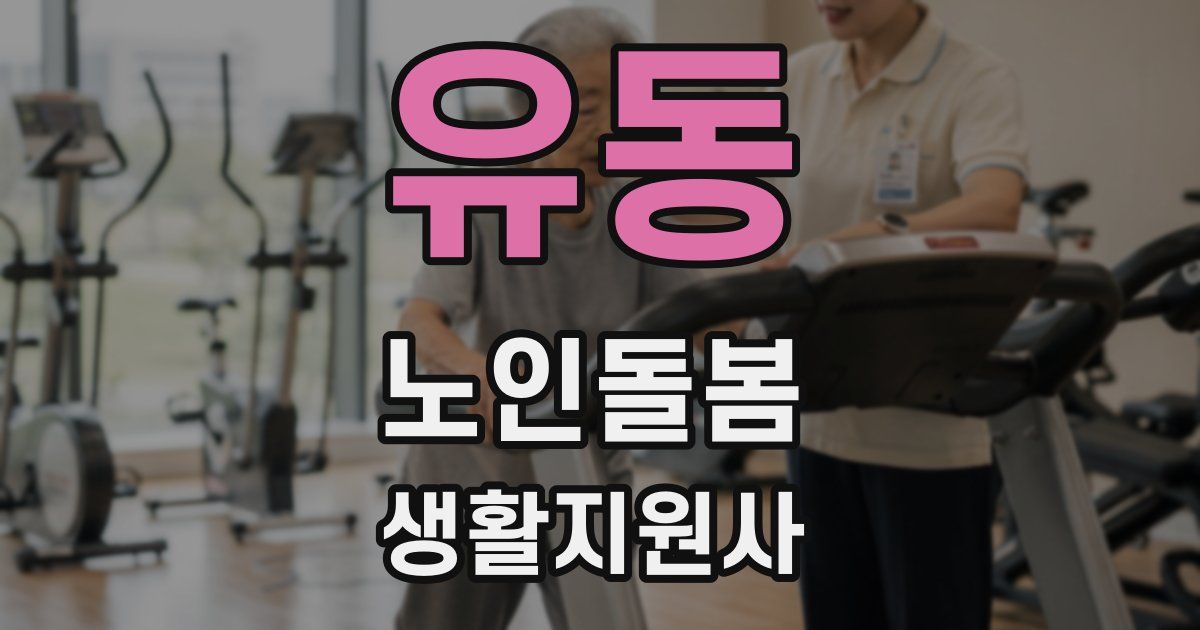 유동 노인돌봄생활지원사 자격증