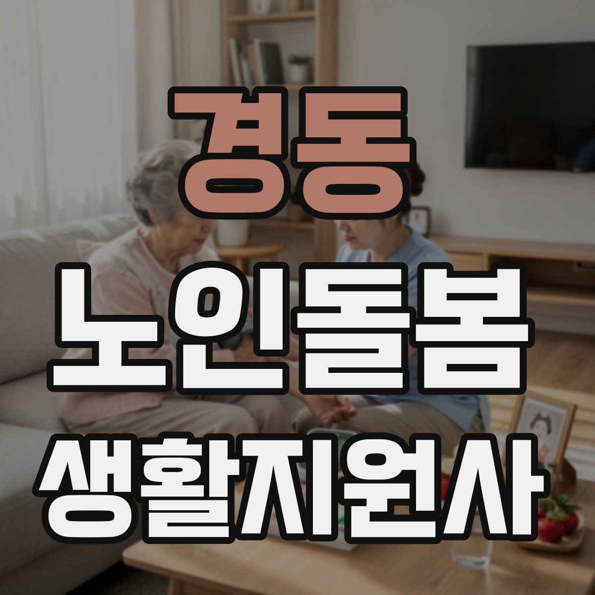 경동 노인돌봄생활지원사 자격증