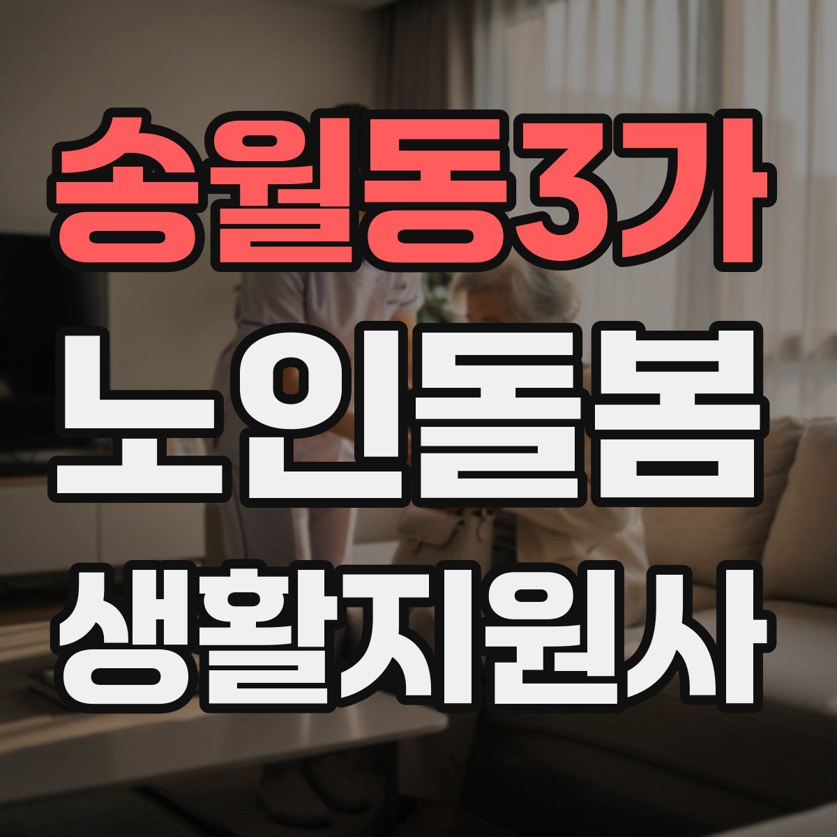 송월동3가 노인돌봄생활지원사 자격증