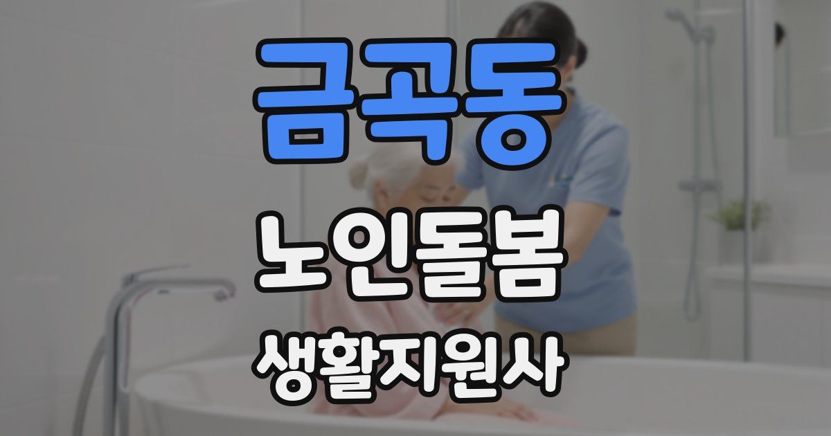 금곡동 노인돌봄생활지원사 자격증