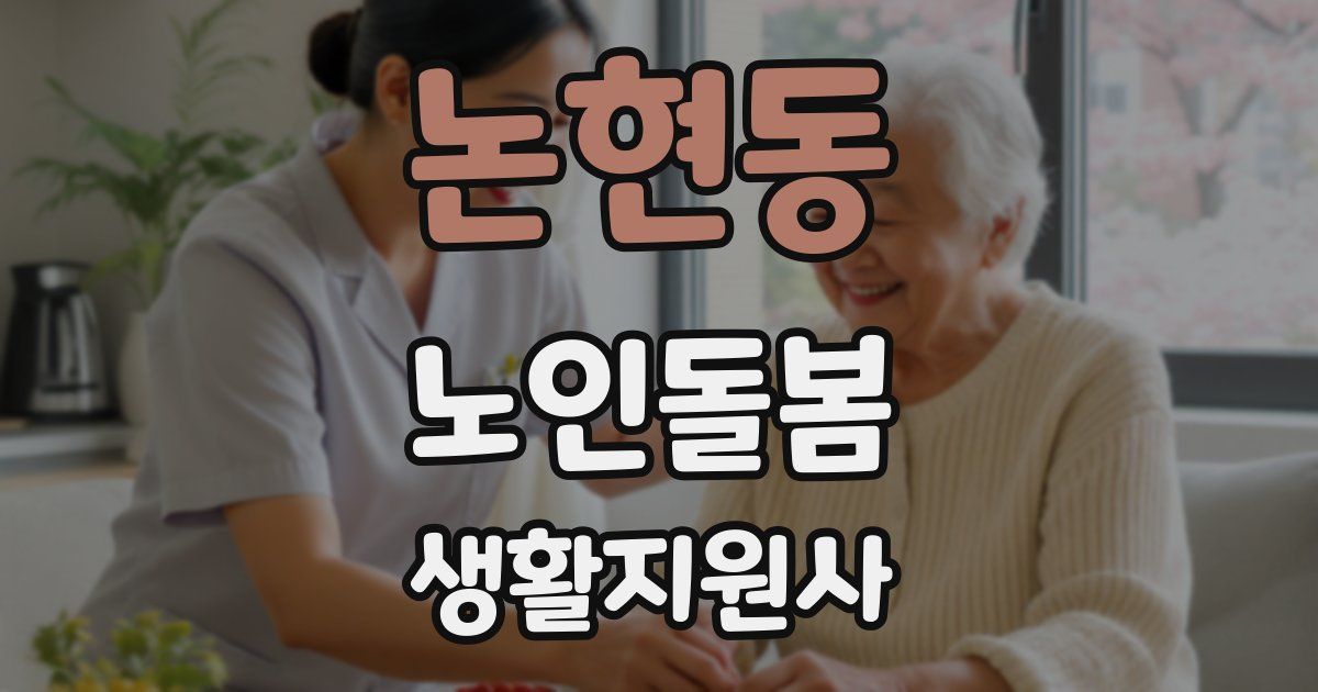 논현동 노인돌봄생활지원사 자격증