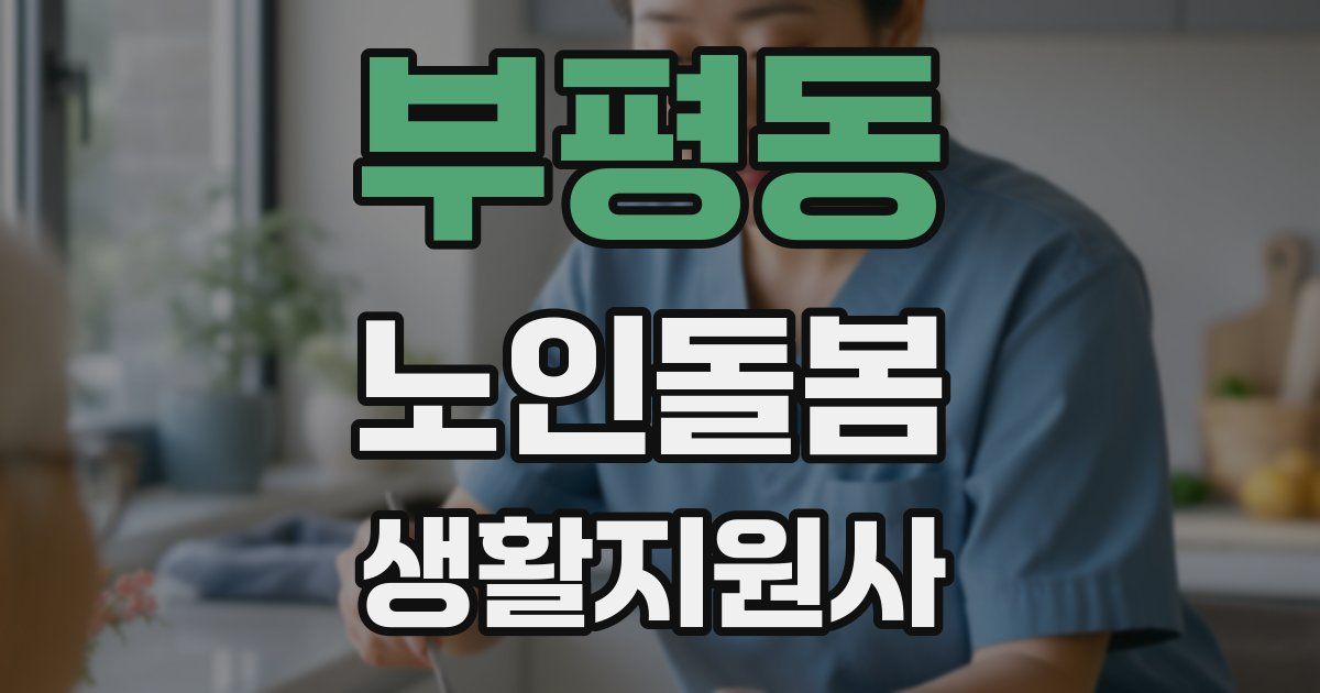 부평동 노인돌봄생활지원사 자격증
