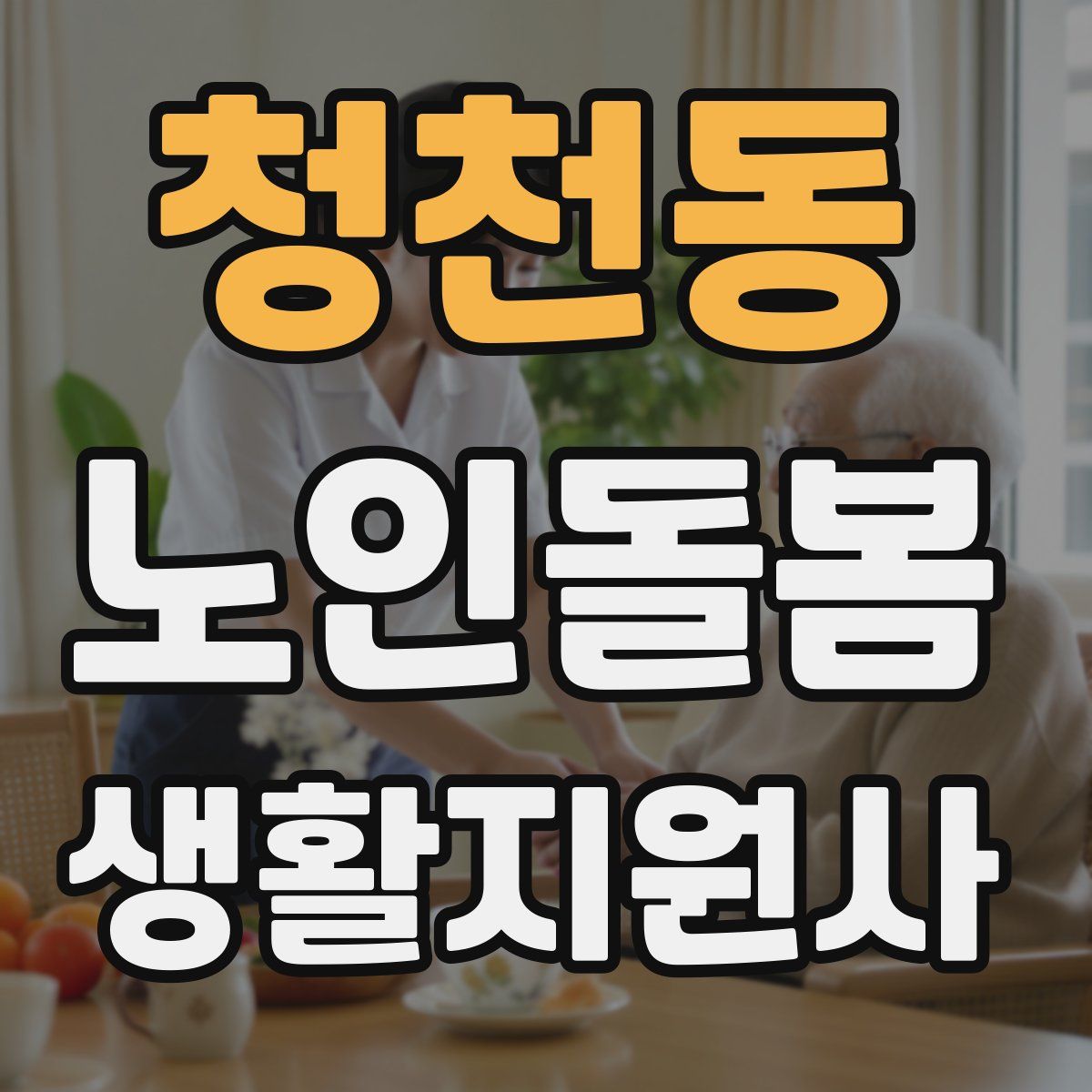 청천동 노인돌봄생활지원사 자격증