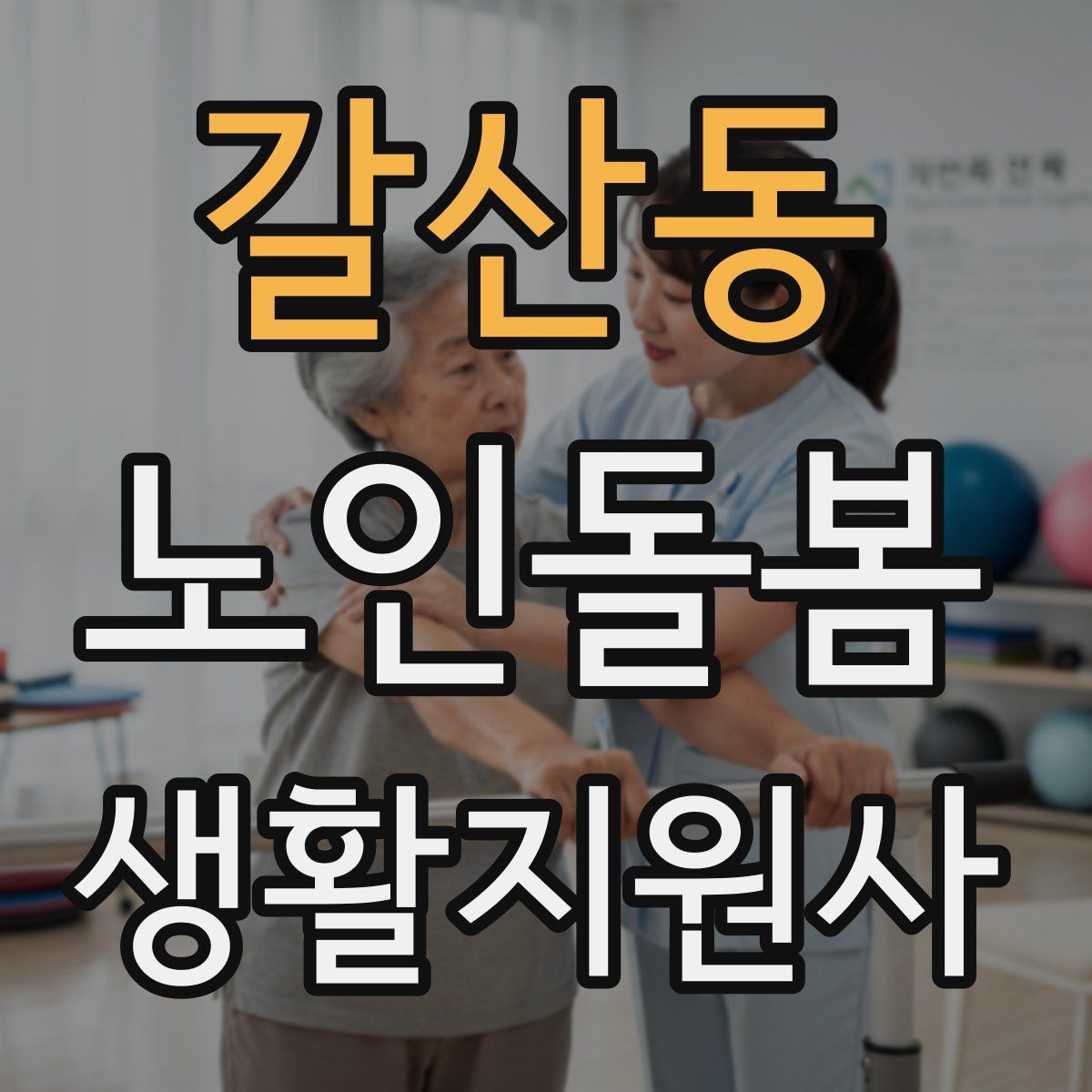 갈산동 노인돌봄생활지원사 자격증