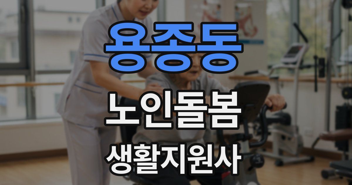 용종동 노인돌봄생활지원사 자격증