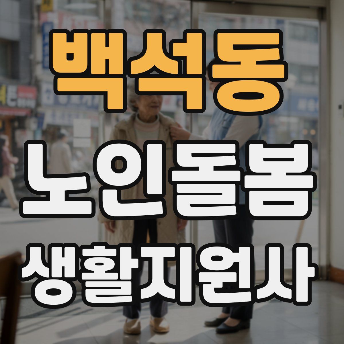 백석동 노인돌봄생활지원사 자격증