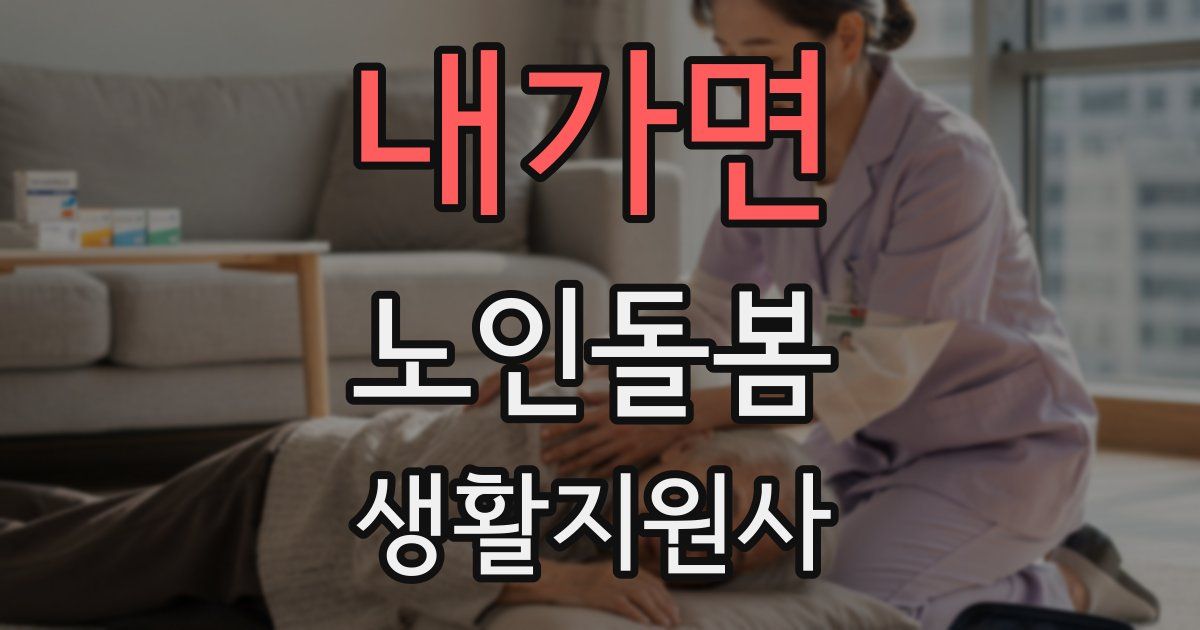 내가면 노인돌봄생활지원사 자격증