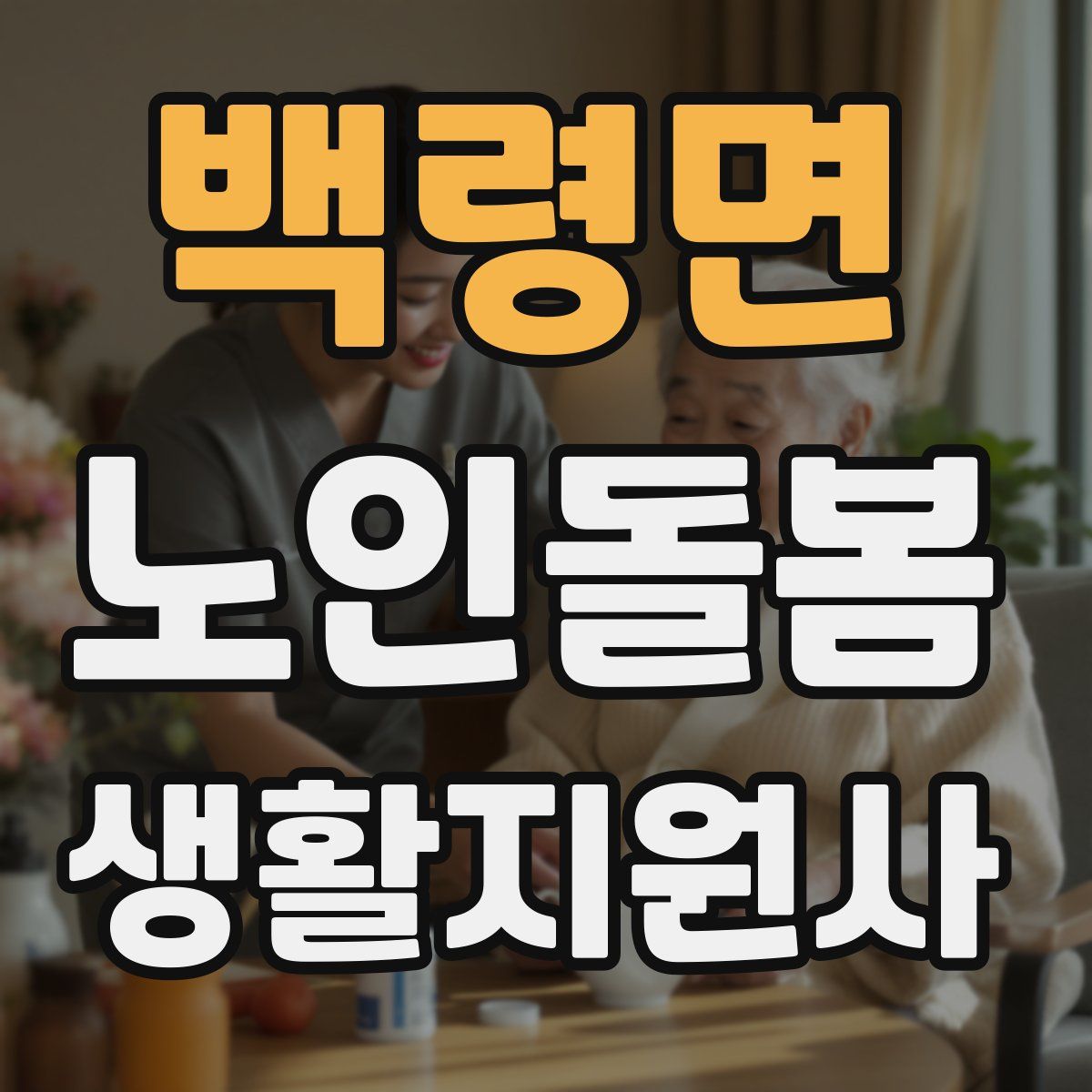 백령면 노인돌봄생활지원사 자격증