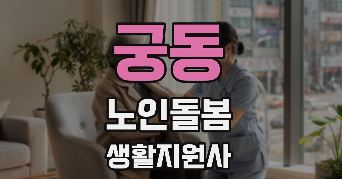궁동 노인돌봄생활지원사 자격증