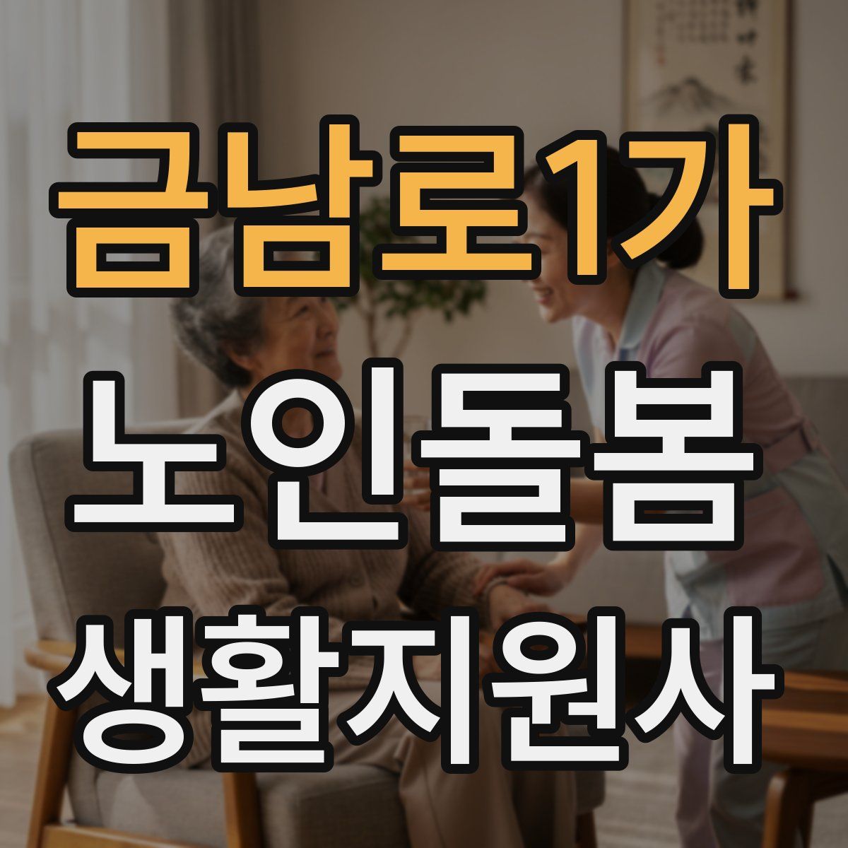 금남로1가 노인돌봄생활지원사 자격증