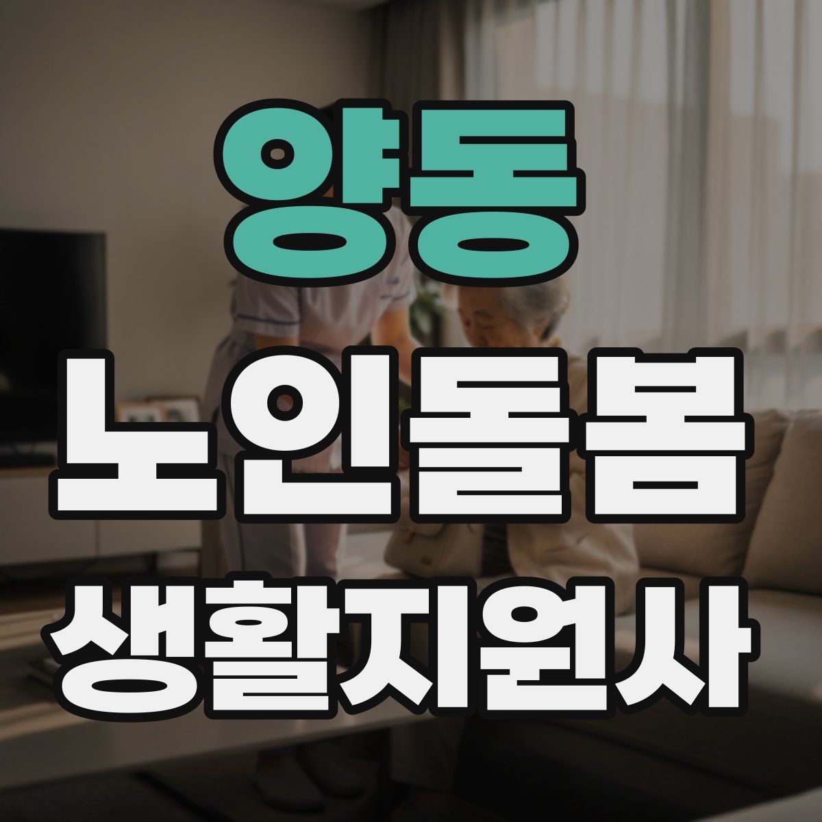 양동 노인돌봄생활지원사 자격증