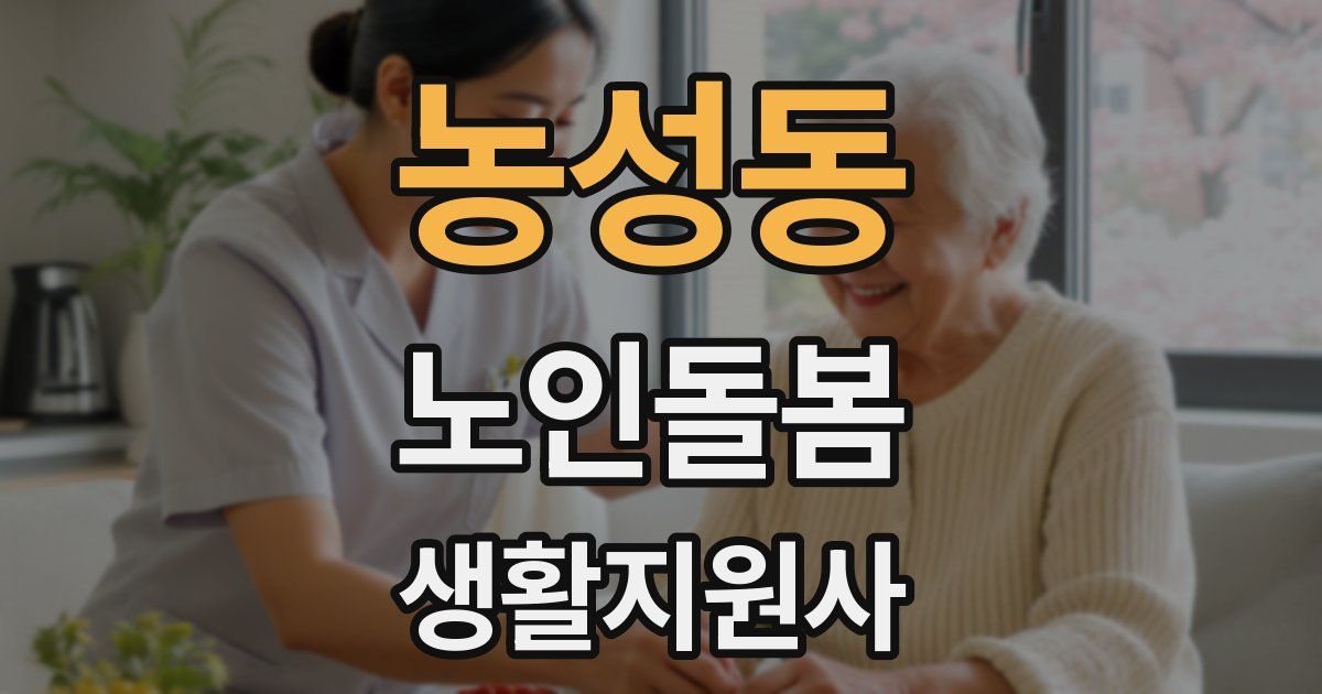 농성동 노인돌봄생활지원사 자격증