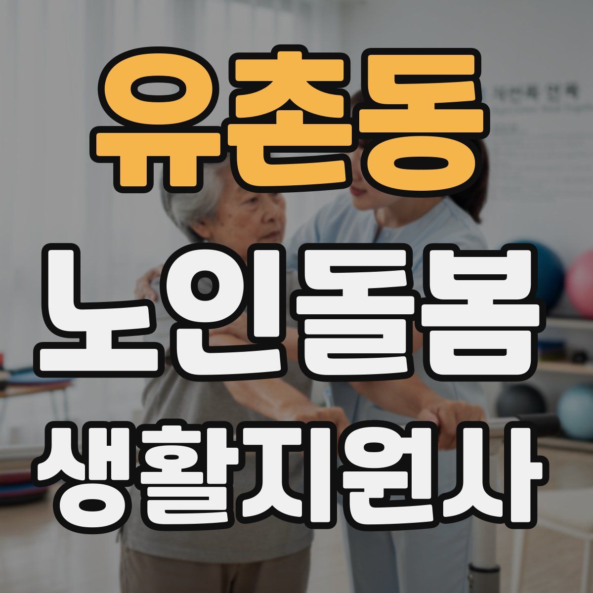 유촌동 노인돌봄생활지원사 자격증