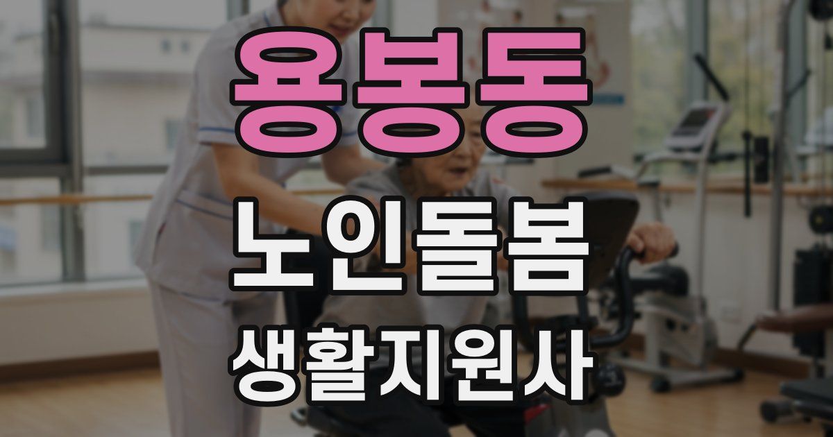 용봉동 노인돌봄생활지원사 자격증