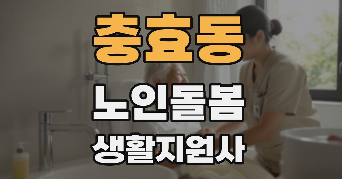 충효동 노인돌봄생활지원사 자격증