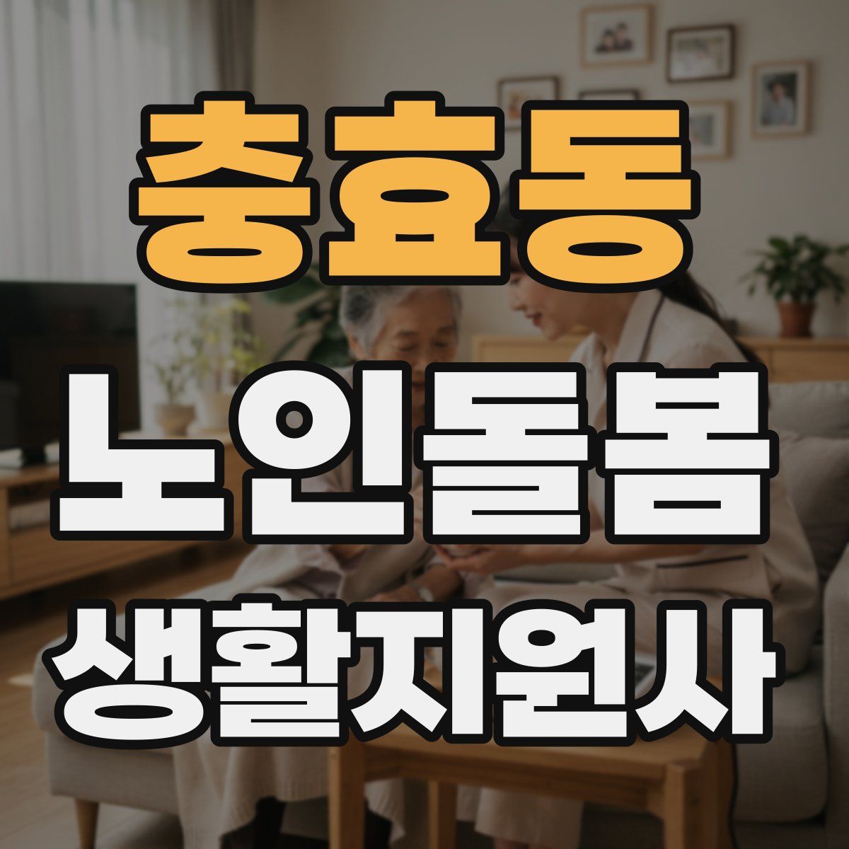 충효동 노인돌봄생활지원사 자격증