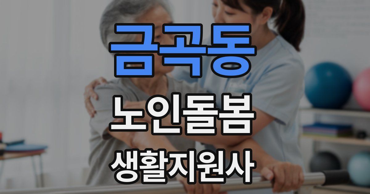금곡동 노인돌봄생활지원사 자격증