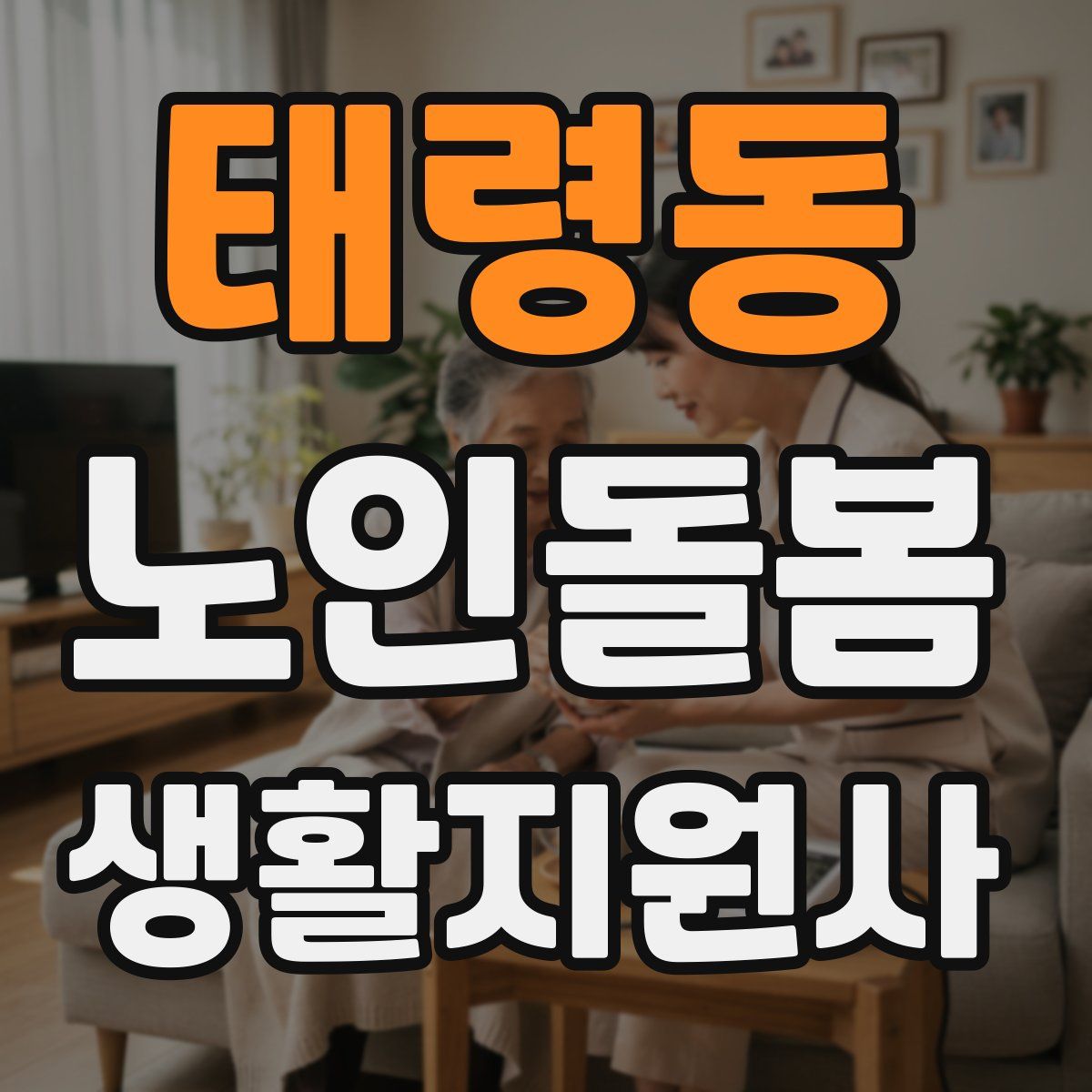 태령동 노인돌봄생활지원사 자격증