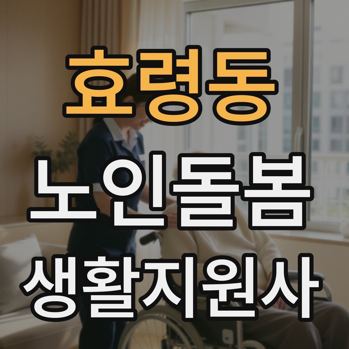 효령동 노인돌봄생활지원사 자격증