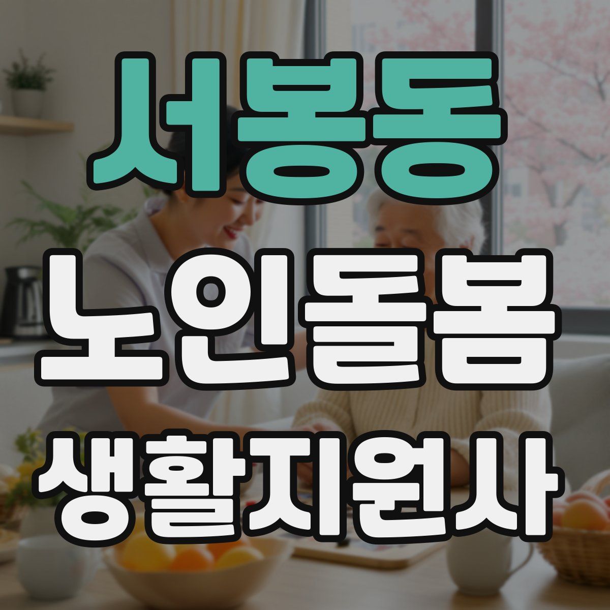 서봉동 노인돌봄생활지원사 자격증