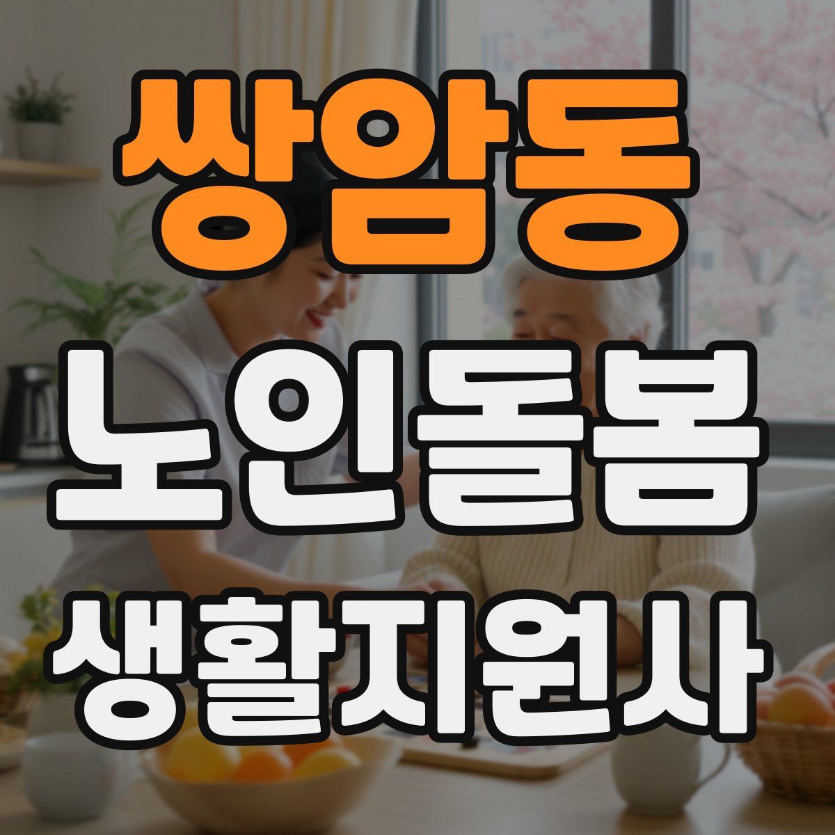 쌍암동 노인돌봄생활지원사 자격증